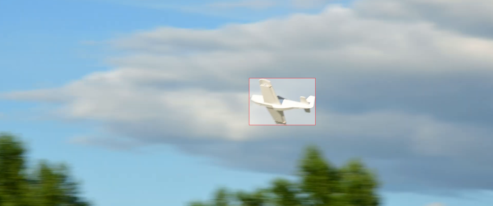 Bounding box around fixed-wing drone.